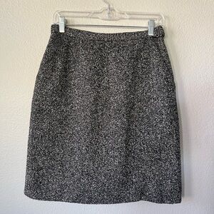 Vintage Liz Claiborne Gray, White & Black Speckled Pencil Skirt Womens Size 8